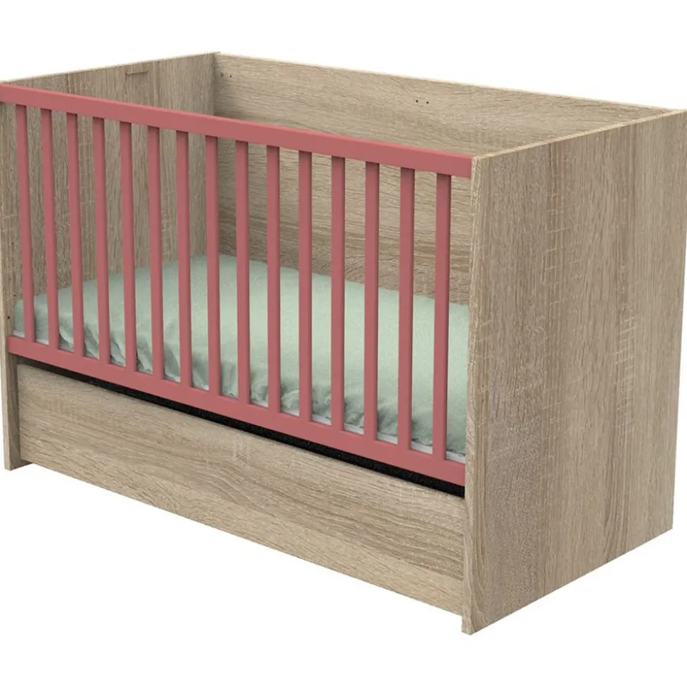 Lit 70x140 évolutif en 90x190 puis 140x190 nova rose canyon
