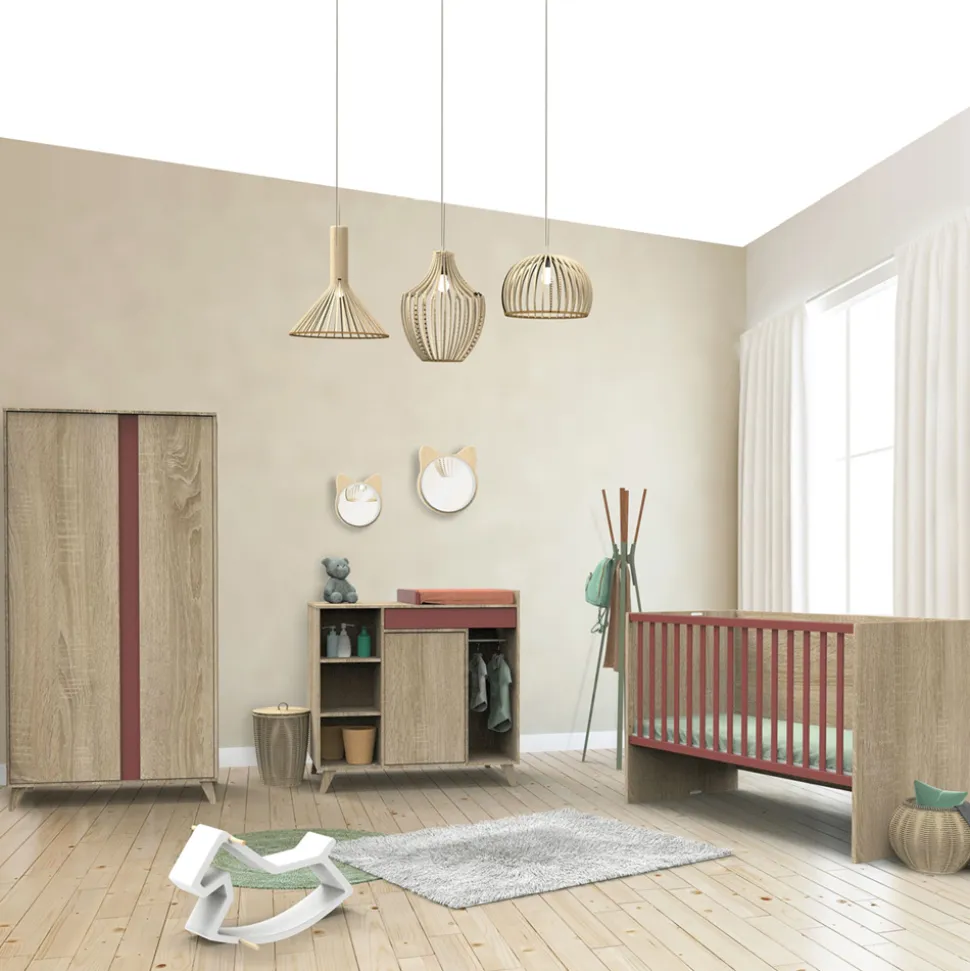 Lit 70x140 évolutif en 90x190 puis 140x190 nova rose canyon