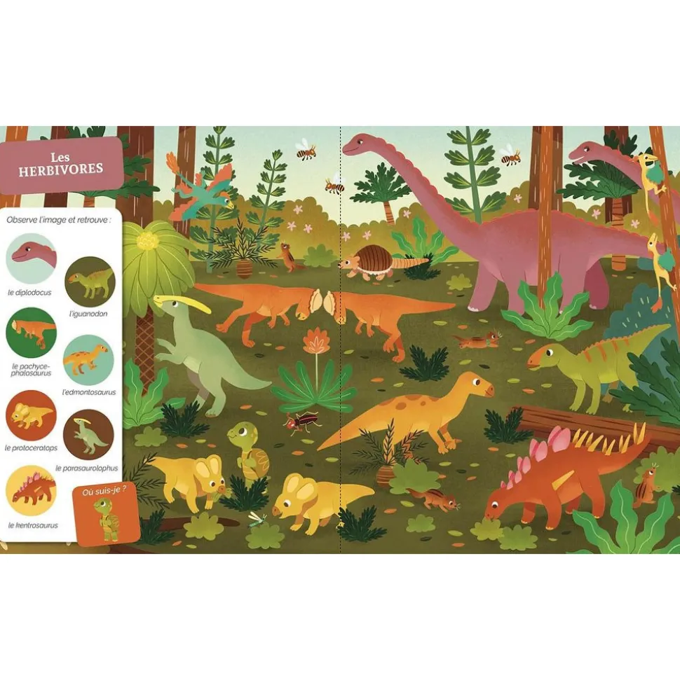 Livre cherche et trouve - dinosaures