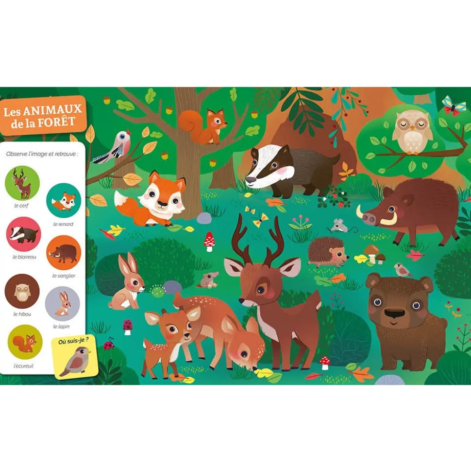 Livre collection cherche et trouve - chez les animaux