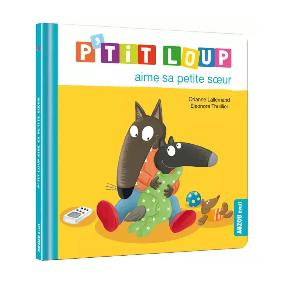 Livre enfant p'tit loup aime sa petite sœur