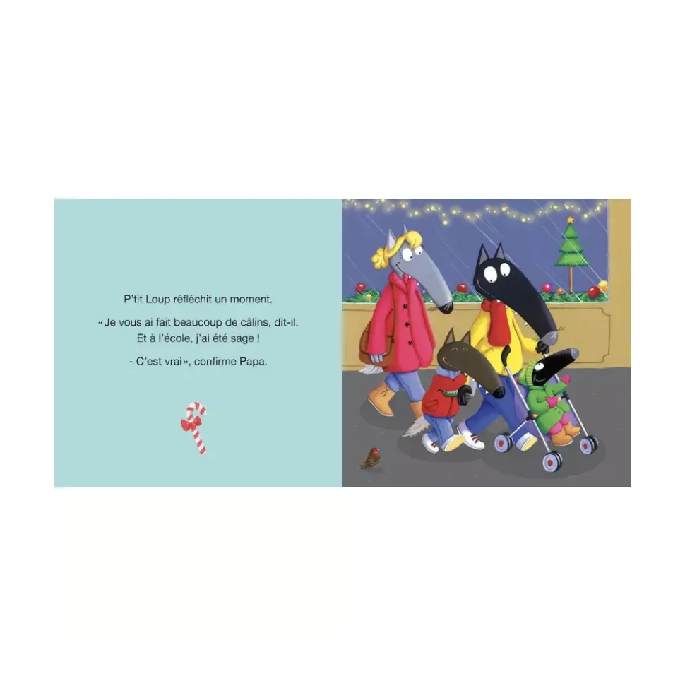 Livre enfant p'tit loup attend le père noël