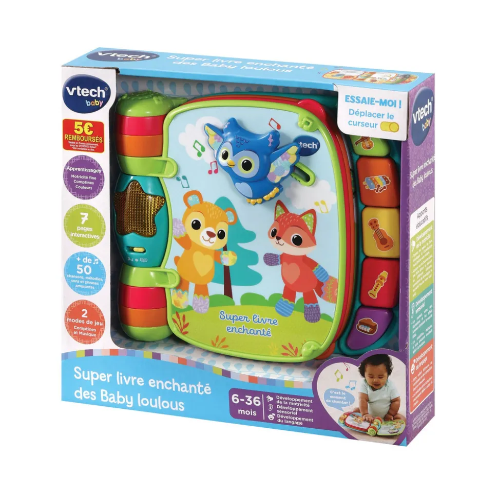Livre musical enchanté des baby loulous bleu