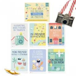 Livret de 6 cartes étapes détachables mes premiers voyages en photos