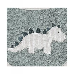 Lot de 2 bavoirs bandana dinosaure et arc en ciel
