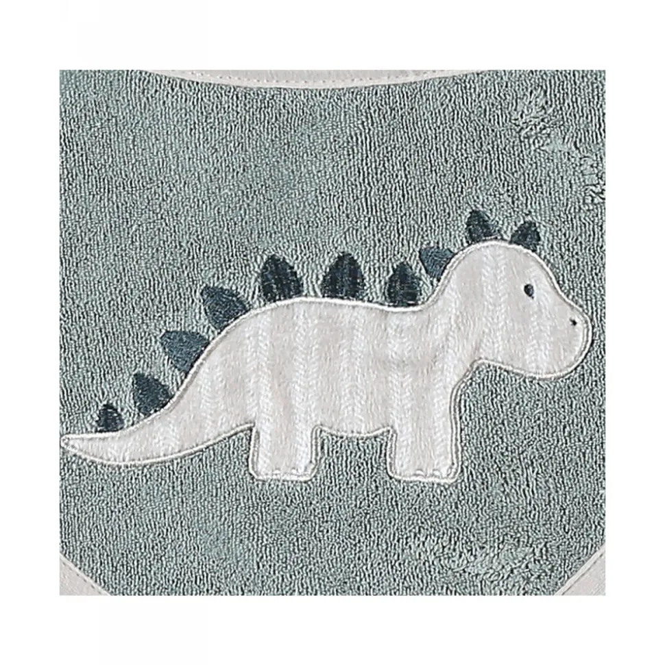 Lot de 2 bavoirs bandana dinosaure et arc en ciel