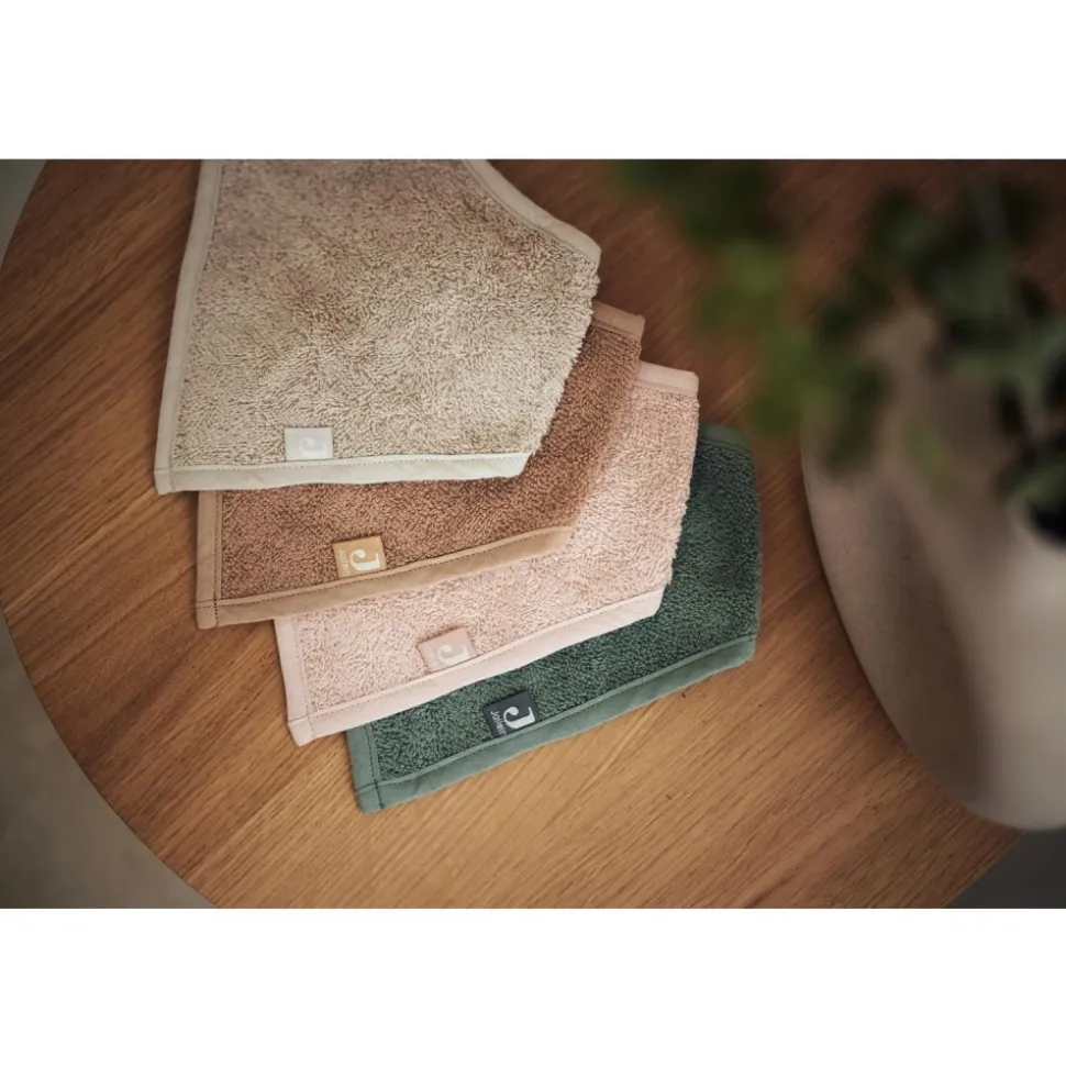 Lot de 2 bavoirs bandana éponge ash green