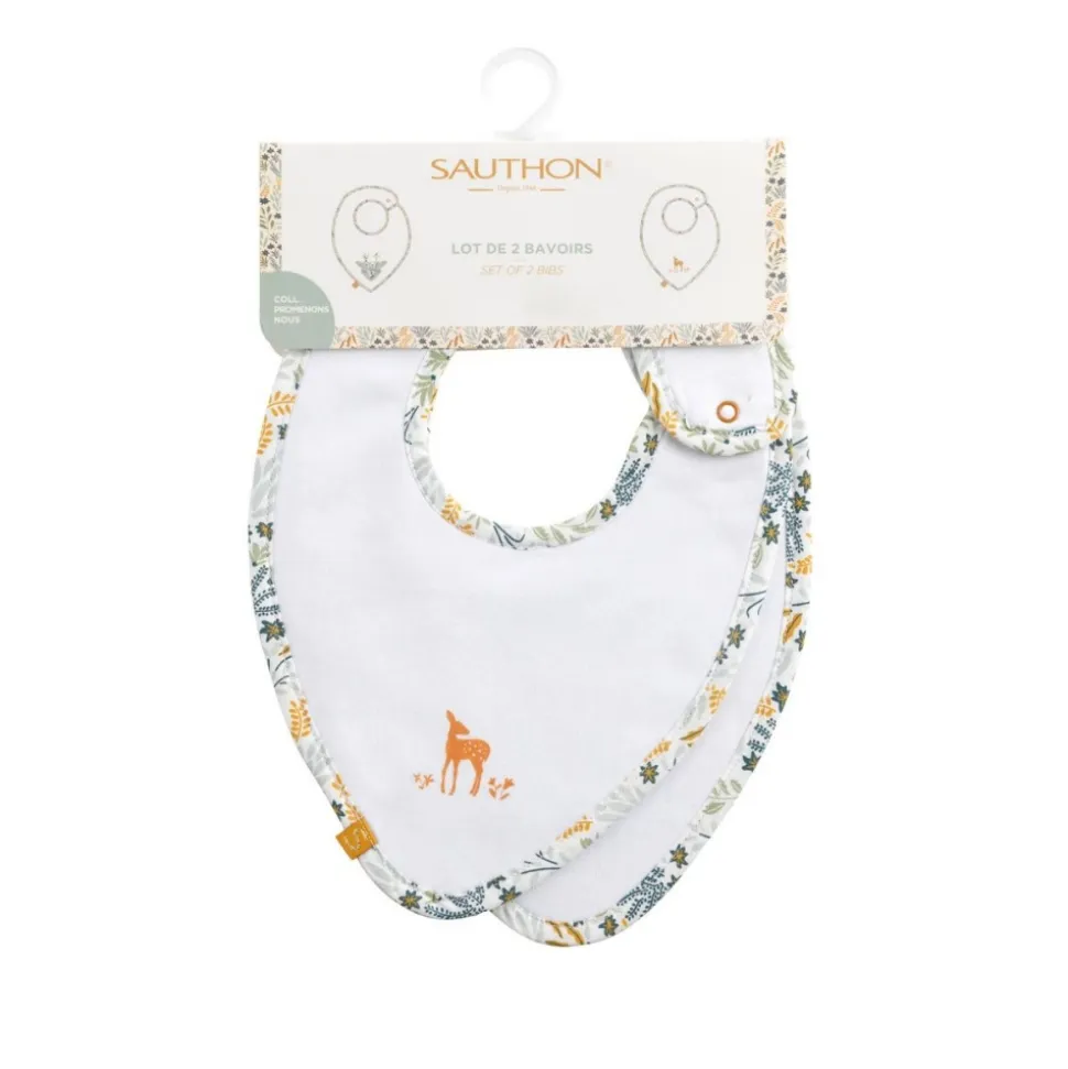 Lot de 2 bavoirs bébé promenons nous