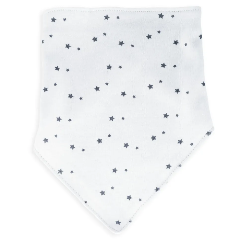Lot de 3 bavoirs en coton elephant gris
