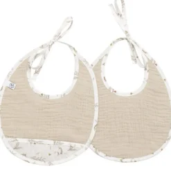 Lot de 2 bavoirs gaze de coton - daydream