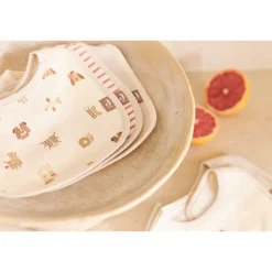 Lot de 5 bavoirs imperméables animal friends