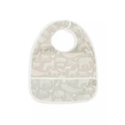Lot de 2 bavoirs imperméables animaux olive