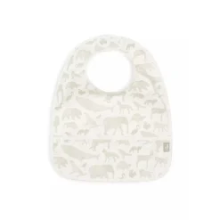 Lot de 2 bavoirs imperméables animaux olive