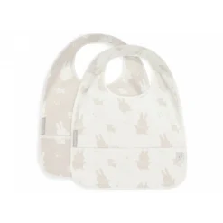 Lot de 2 bavoirs imperméables miffy snuffy nougat