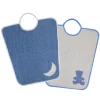 Lot de 2 bavoirs maternelle ours + lune
