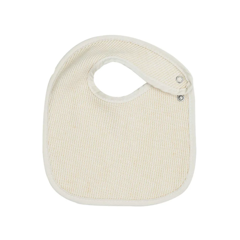 Lot de 6 bavoirs naissance nid d'abeille unis beige & choco