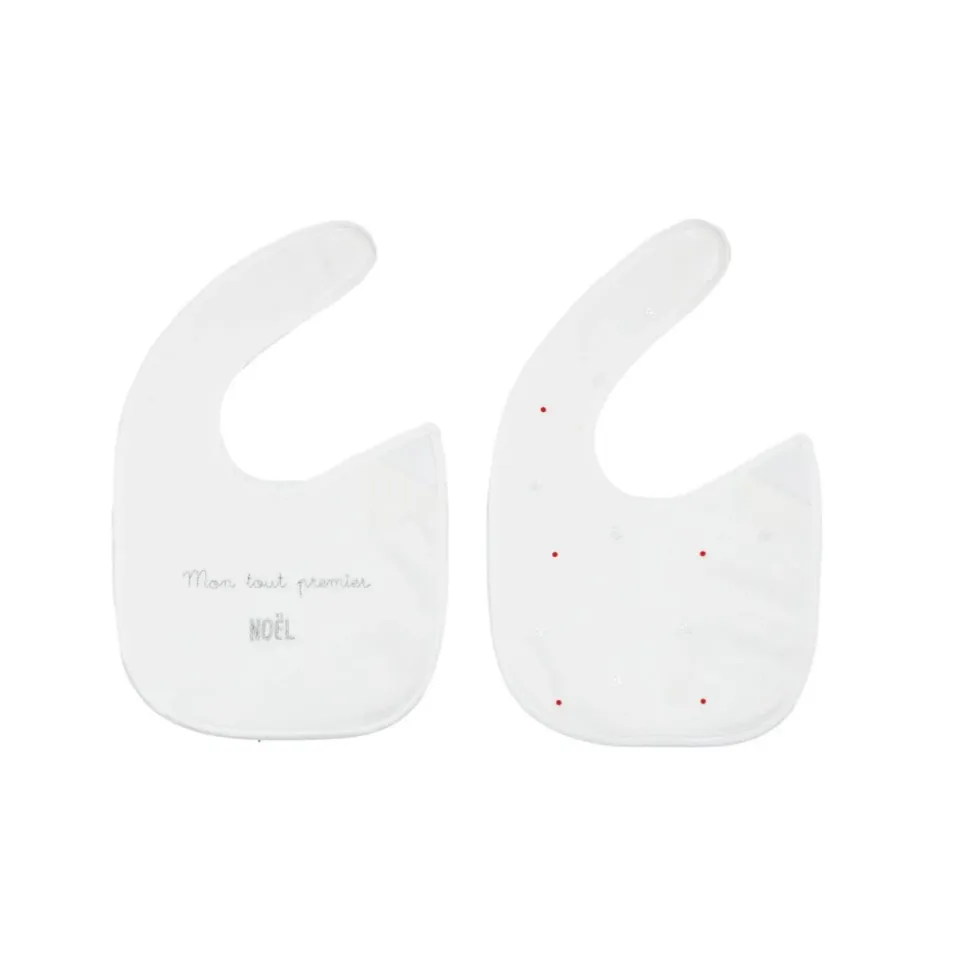Lot de 2 bavoirs naissance noël