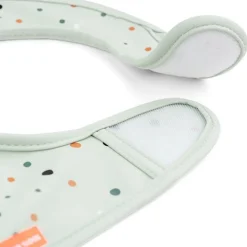 Lot de 2 bavoirs velcro croco vert