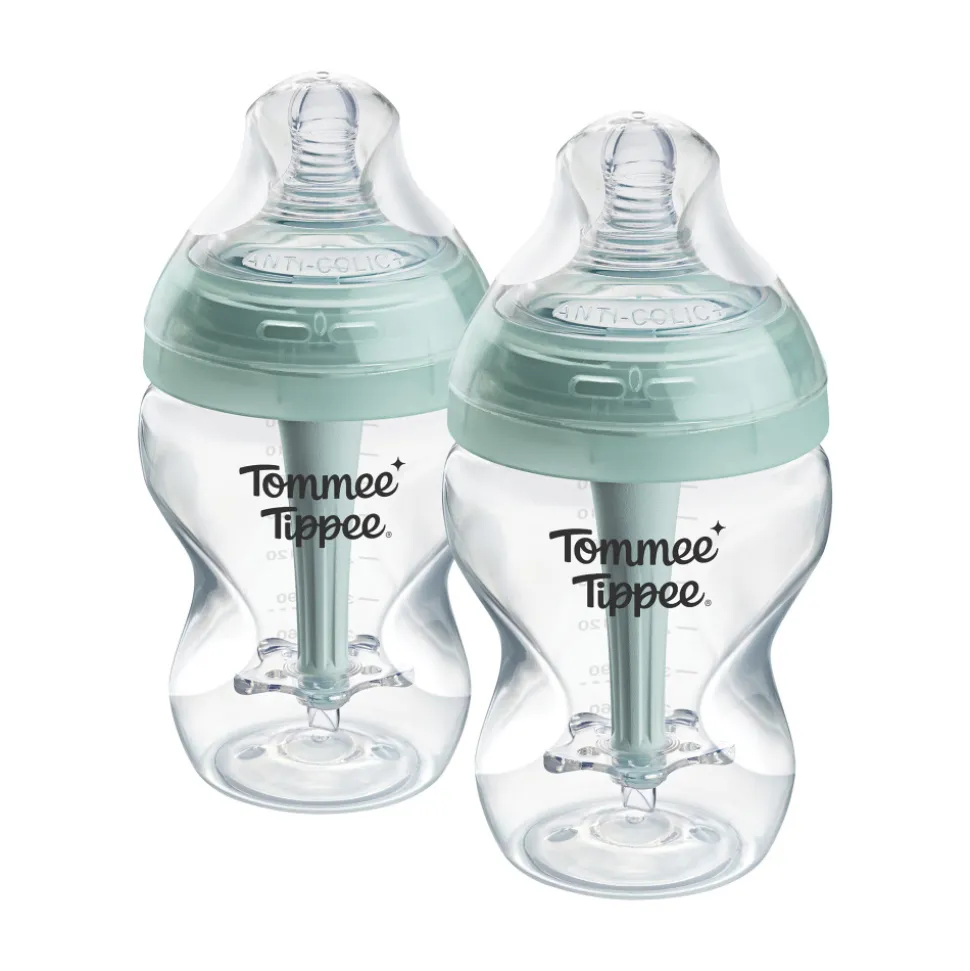 Lot de 2 biberons anti-colique avancé transparent 260 ml