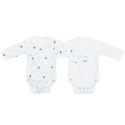 Lot de 2 bodies blanc et bleu 1 mois blue baleine
