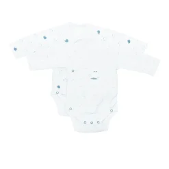 Lot de 2 bodies blanc et bleu naissance blue baleine