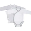 Lot de 2 bodies blanc et gris naissance céleste