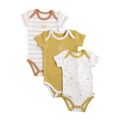 Lot de 3 bodies 3 mois manches courtes sunlight