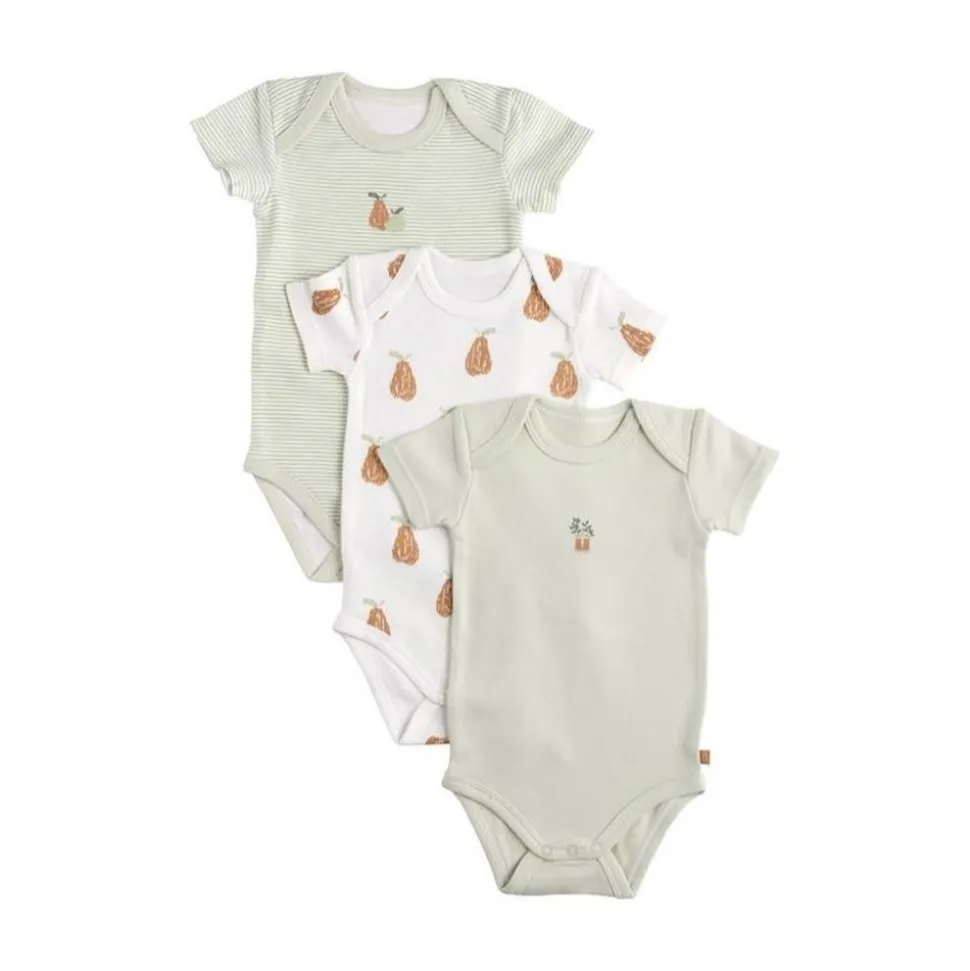 Lot de 3 bodies 3 mois manches courtes botanica