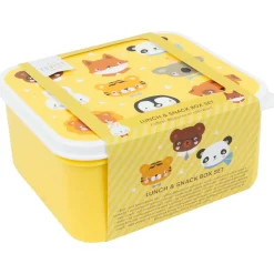 Lot de 4 boîtes à goûter amis des animaux