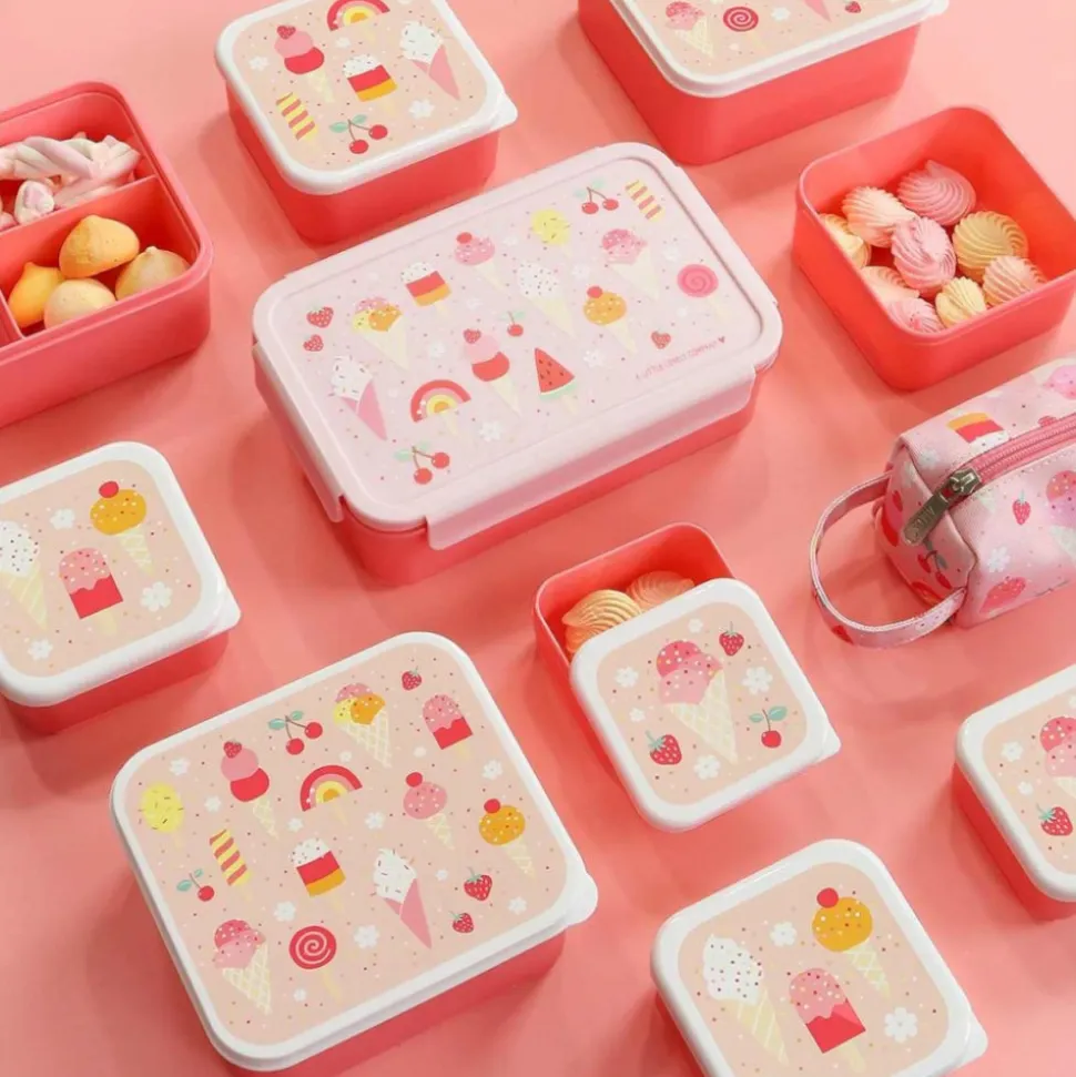 Lot de 4 boîtes à goûter crème glacée