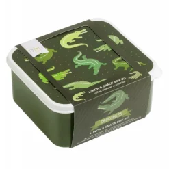 Lot de 4 boîtes à goûter crocodiles
