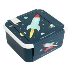 Lot de 4 boîtes à goûter espace