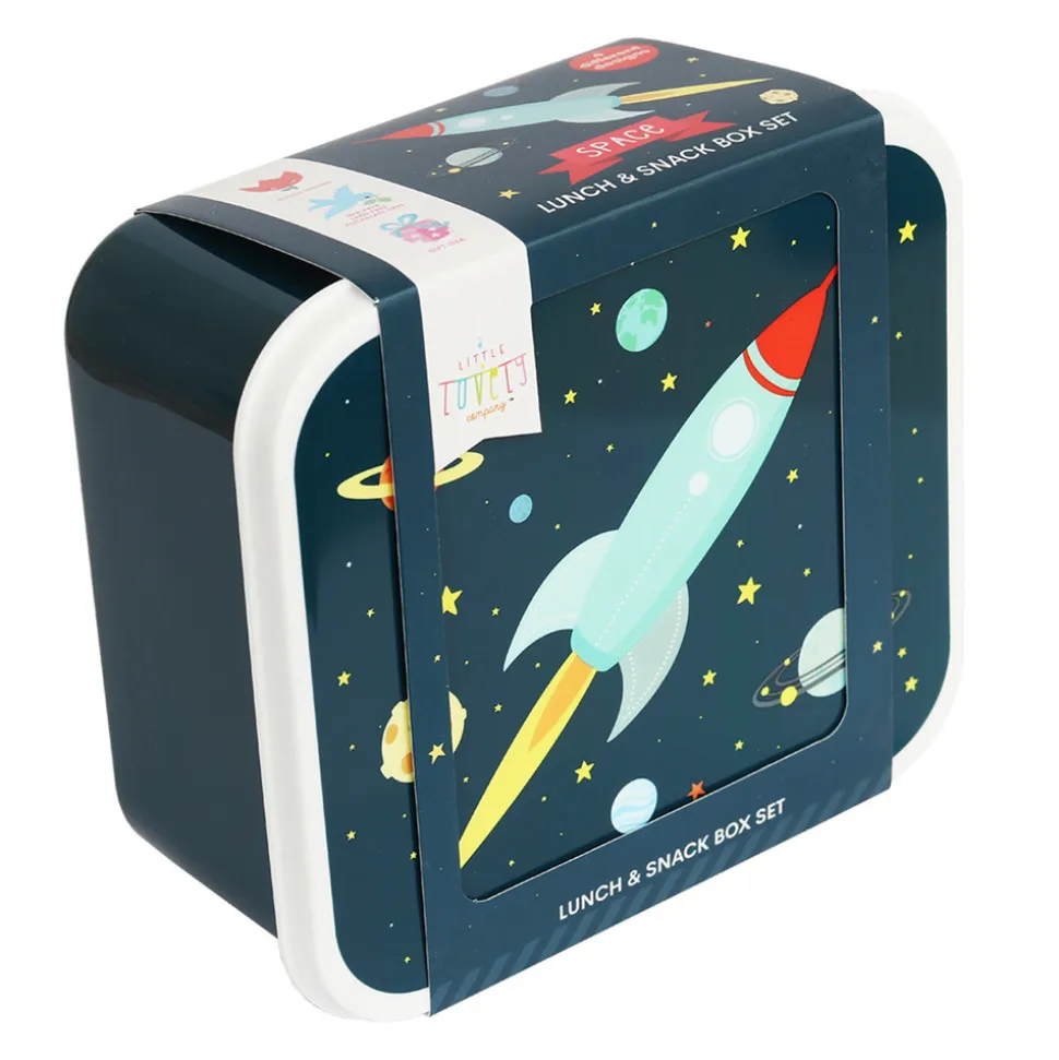 Lot de 4 boîtes à goûter espace