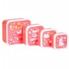 Lot de 4 boîtes à goûter fun
