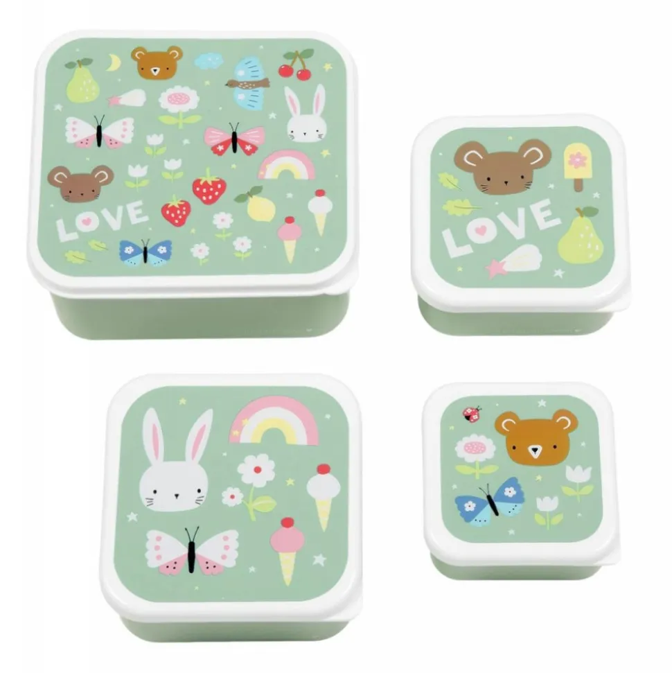 Lot de 4 boîtes à goûter joie