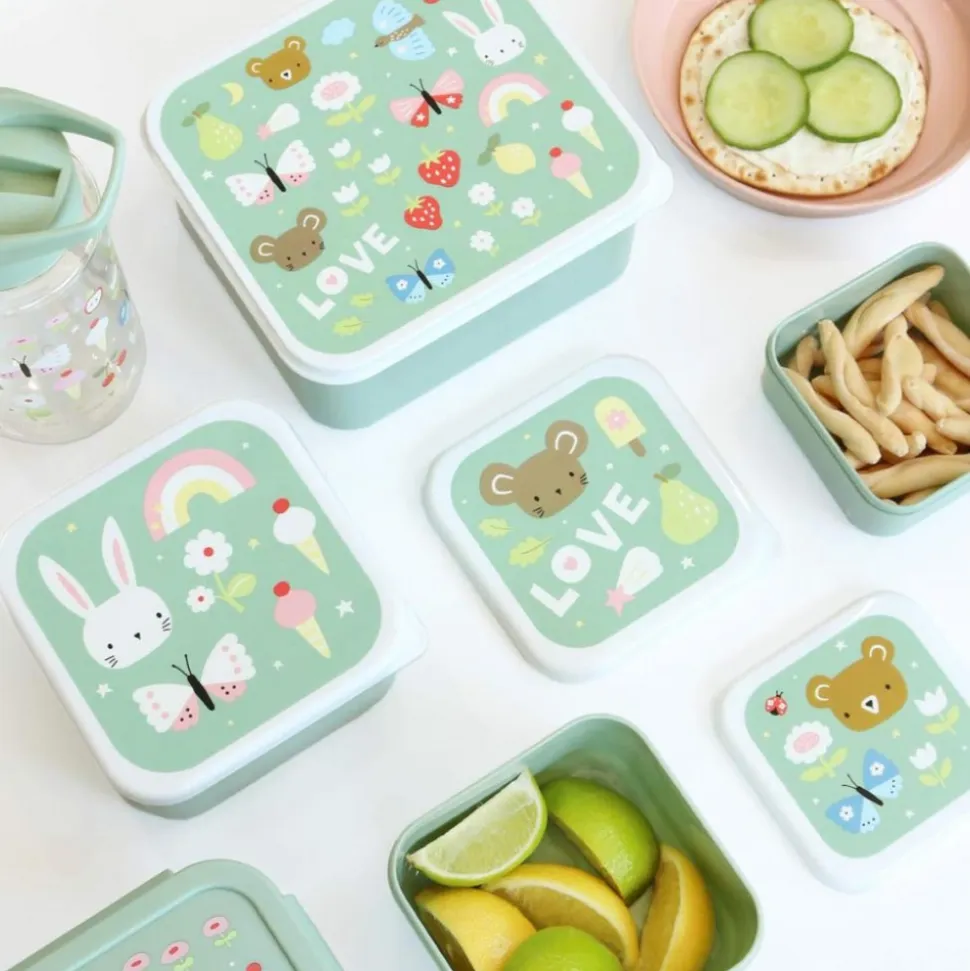 Lot de 4 boîtes à goûter joie