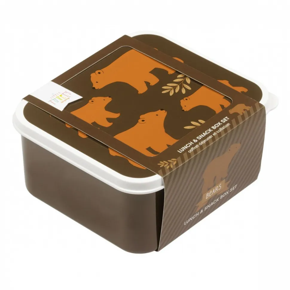 Lot de 4 boîtes à goûter ours
