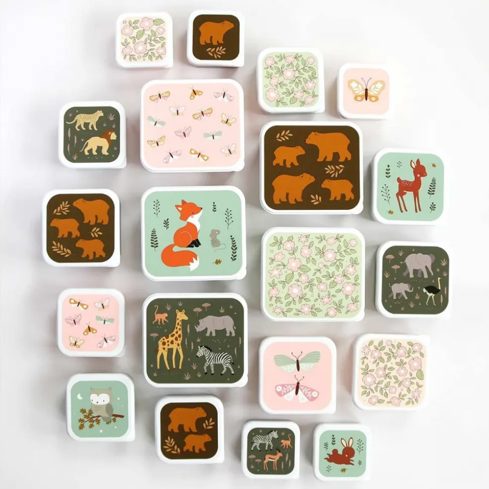 Lot de 4 boîtes à goûter ours