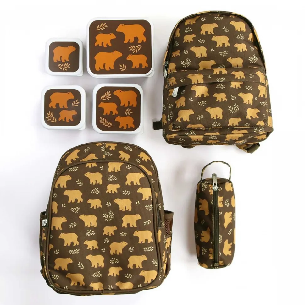 Lot de 4 boîtes à goûter ours