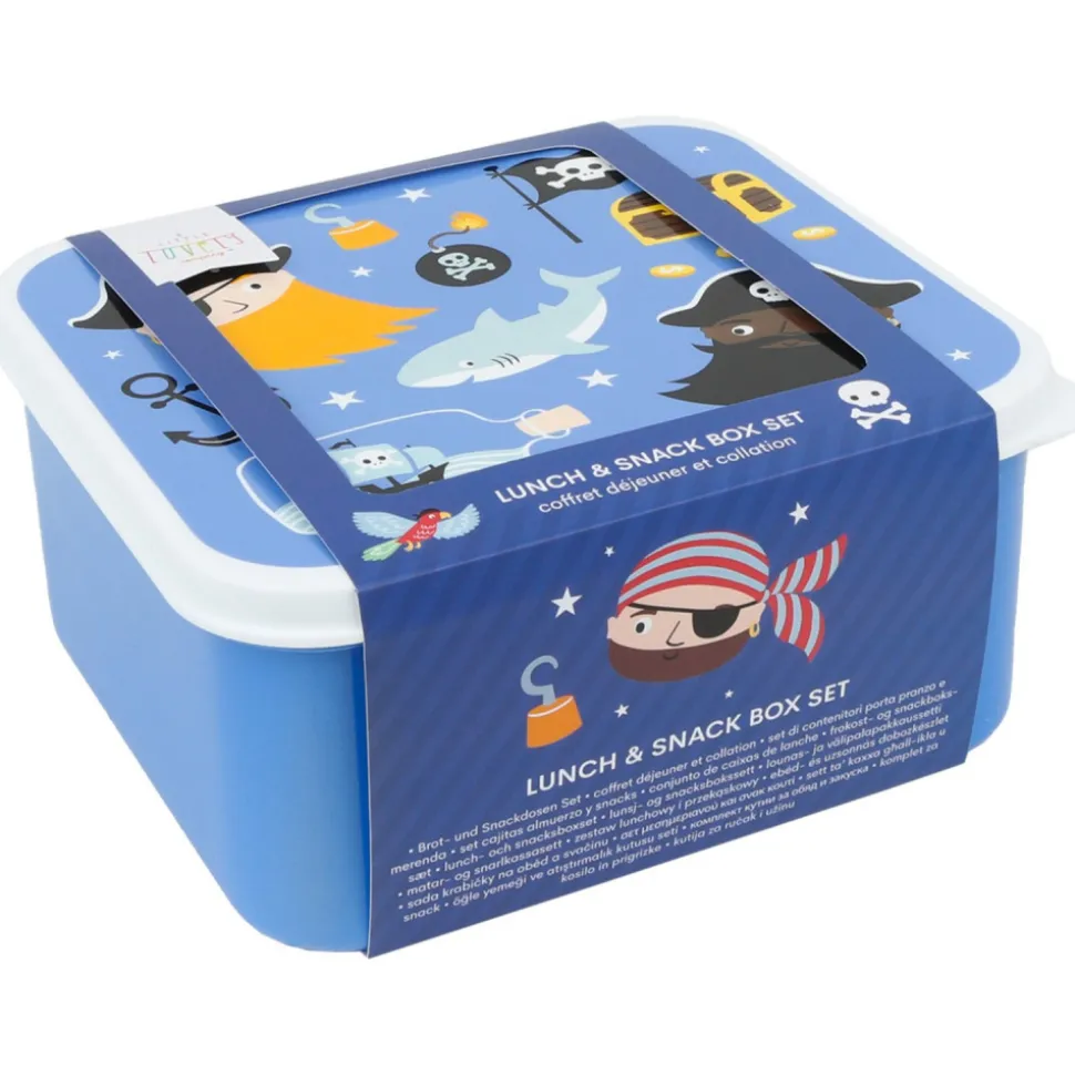 Lot de 4 boîtes à goûter pirates
