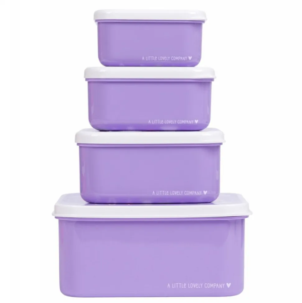 Lot de 4 boîtes à goûter rêves de licorne