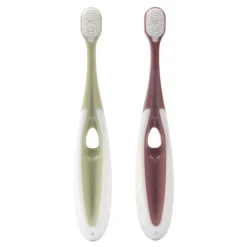 Lot de 2 brosses à dent bébé silicone 2ème âge