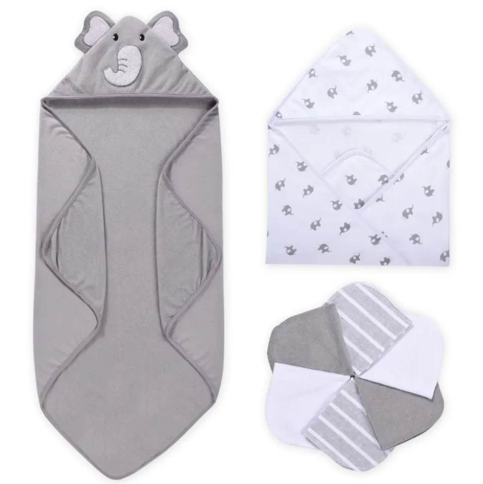 Lot de 2 capes de bain bébé éléphant