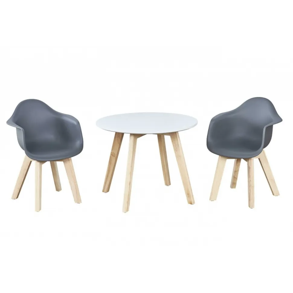 Lot de 2 chaises enfant grey