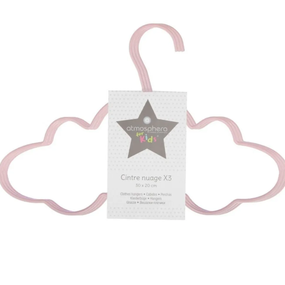 Lot de 3 cintres enfant nuage - modèle aléatoire
