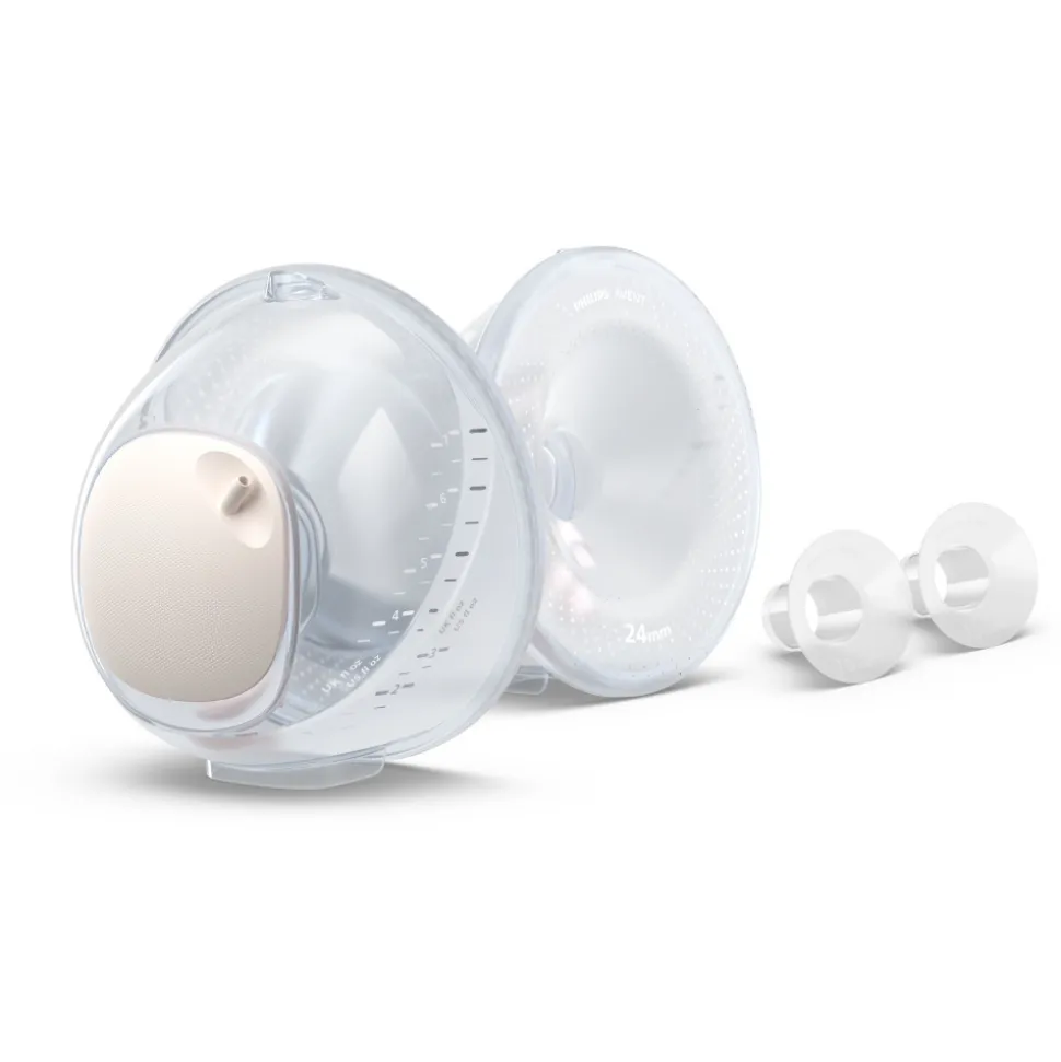 Lot de 2 coquilles flacons de recueil de lait scf439/01