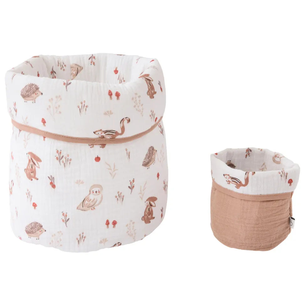 Lot de 2 corbeilles de rangement - cosy forest