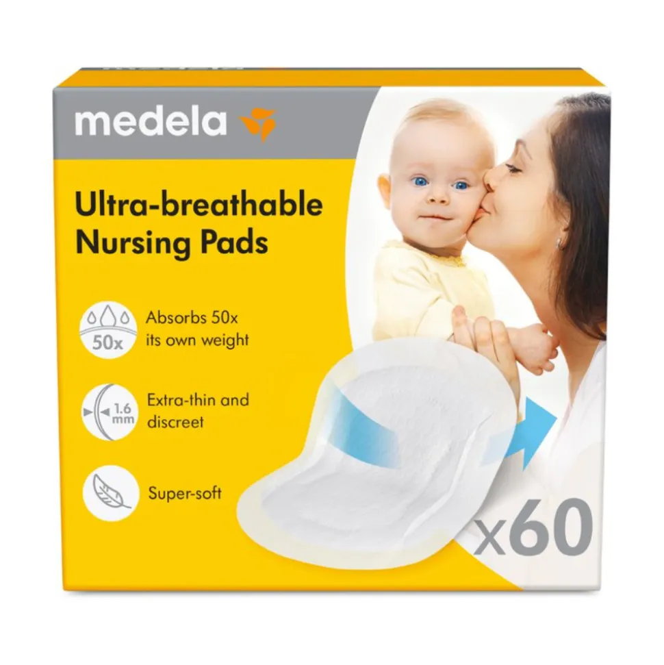 Lot de 60 coussinets d'allaitement respirants
