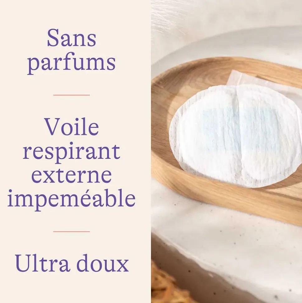 Lot de 4 coussinets d'allaitement lavables