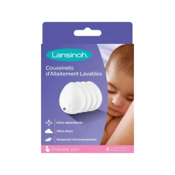 Lot de 4 coussinets d'allaitement lavables